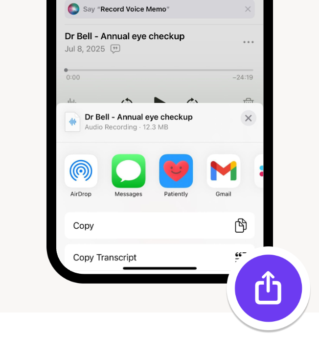 Import past recordings and share summaries